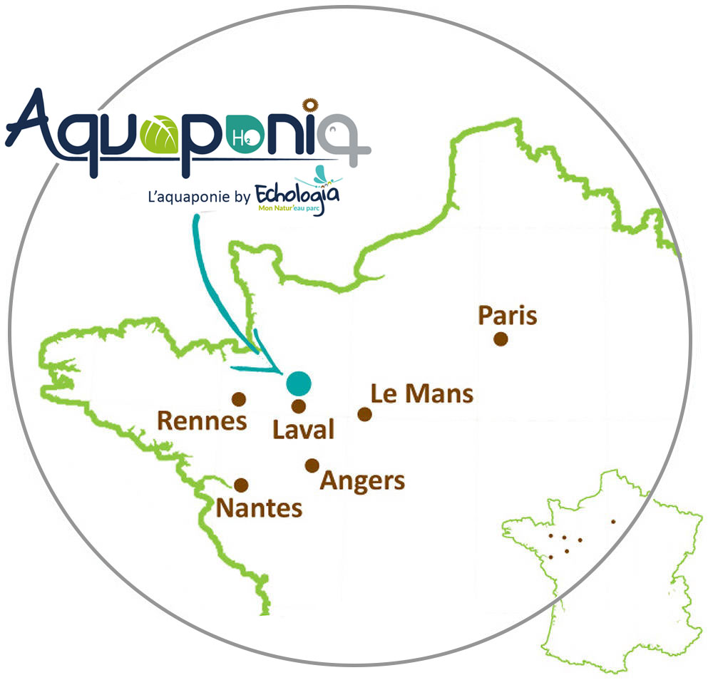 Carte france localisation echologia aquaponia