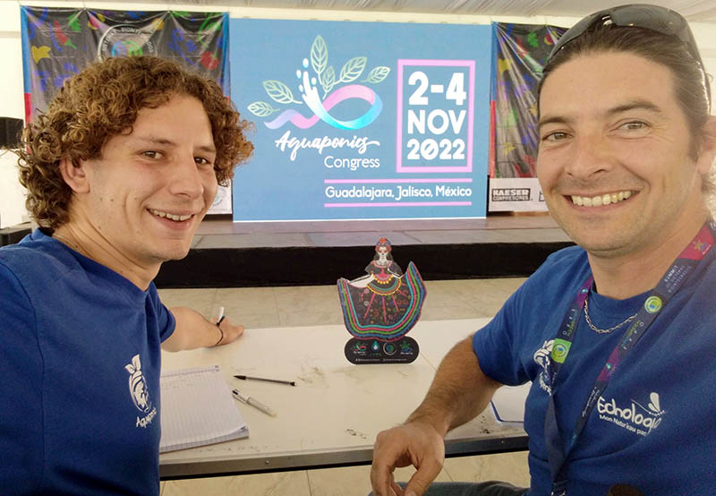 Guillaume Beucher Jean Baptiste Legrand Congreso internacional acuaponia guadalajara 2022 echologia aquaponia