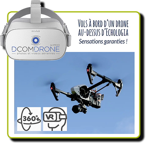 Vols en drone au-dessus d'Echologia avec DcomDrone